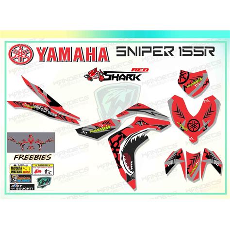 Yamaha Sniper 155r VVA Decals Wandecs Shark Decal Shopee Philippines