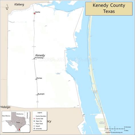 Map of Kenedy County, Texas - Thong Thai Real