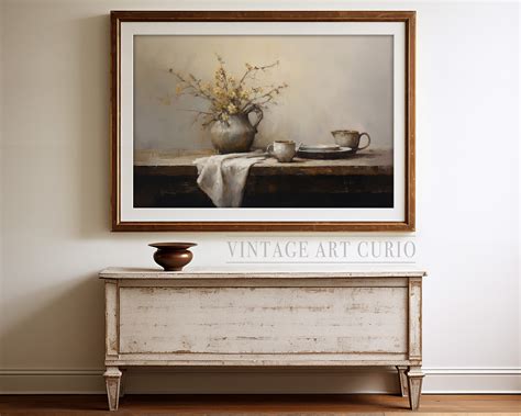 Elegant French Country Kitchen Art Print Vintage Still Life Oil ...