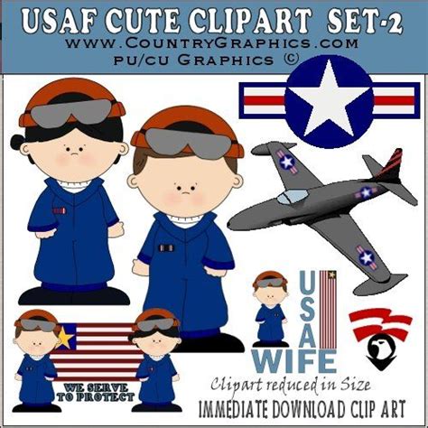 US Air Force Clipart Graphics Set 2 - Country Graphics™