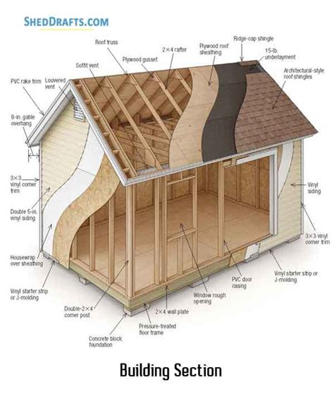 10×16 Potting Shed Building Plans