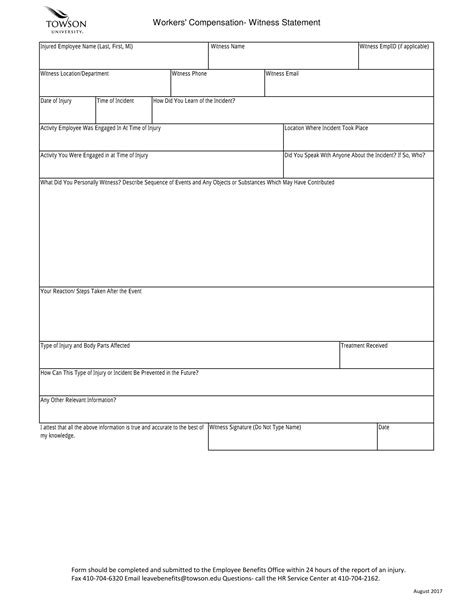 Free 14 Employee Witness Statement Forms In Ms Word Pdf Witness