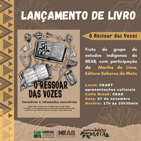 Not Cia Udesc Lan A Livro Sobre Saberes Ind Genas Evento Em