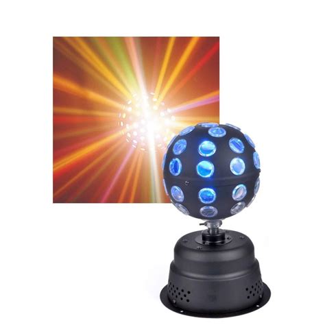 Effet lumière à LED RVB Type Boule tournante multi faisceaux 1 x 9 W