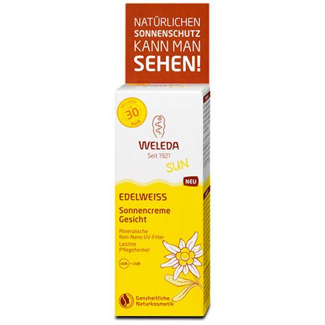 Weleda Edelweiss Sonnencreme Gesicht LSF 30 Sonne