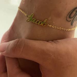 Name Anklet Hot Wife Anklet Personalized Anklet Gift For Wife Gold