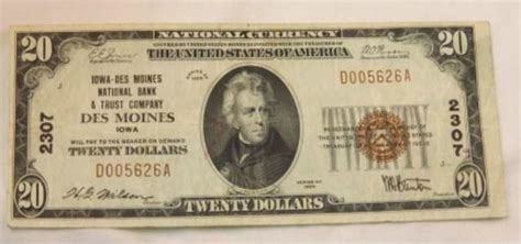 National Currency Note Des Moines Ia