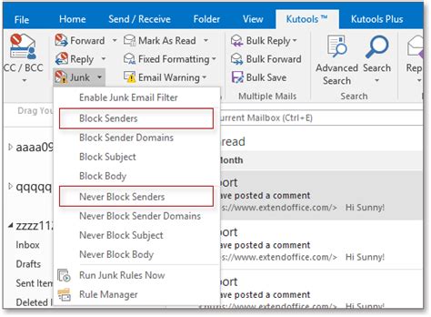 How To Block Or Unblock Senders In Outlook