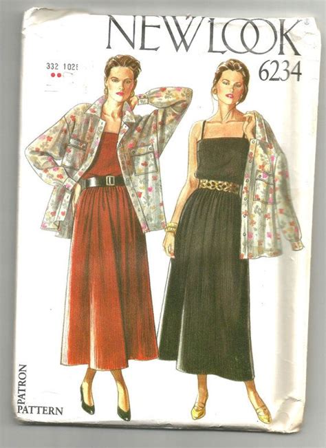 New Look Sewing Pattern Sundress Jacket Uncut Size Etsy