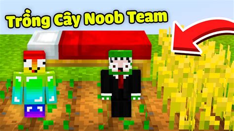 Minecraft Bedwars Nhưng Trồng Cây Noob Team Được Đồ Siêu Vip Troll Noob Bằng Kiếm Hacker