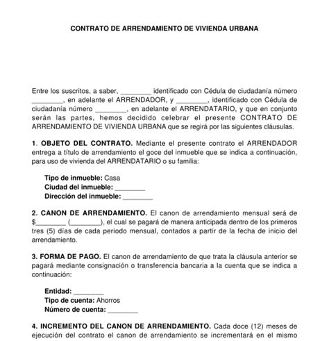 Contrato De Arrendamiento Casa Habitacion Con Inventario Infoupdate