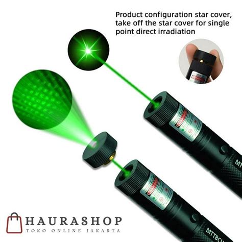 Jual Green Laser Pointer Jarak Jauh Hijau Hitam Shopee Shopee