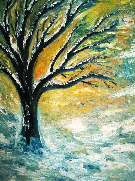 Autumn Tree - Acrylic Painting - I Make This