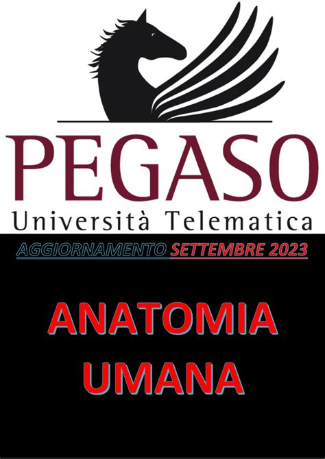 ANATOMIA UMANA Pegaso 2023 2024 Domande E Risposte EXTRA Aggiornate