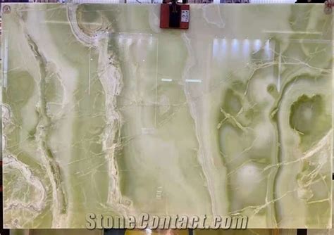 Afghanistan Verde Light Green Onyx Stone Slab From China Stonecontact