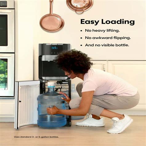 Bottom Load Water Cooler Dispenser With Hot Cold And Room Temperature Water To Gallon