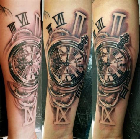 Clock Tattoo Clock Tattoo Design Pocket Watch Tattoos