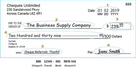 How To Write A Cheque How To Deposit Cheques