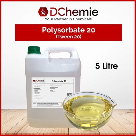 Polysorbate 20 Tween 20 Origin Croda Uk [5000ml] Emulsifier Wetting