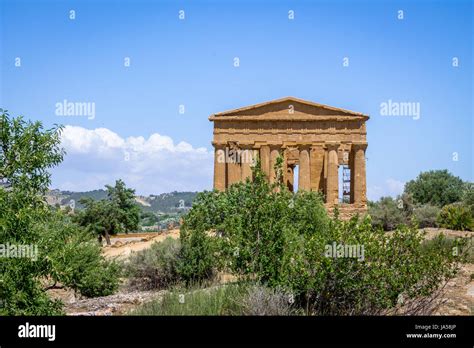 Templo De La Concordia En El Valle De Los Templos Agrigento Sicilia