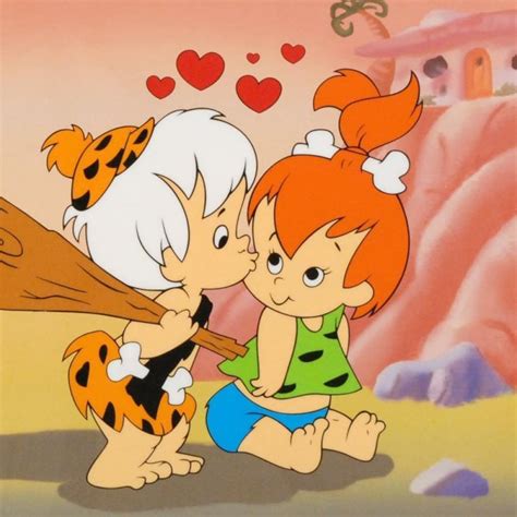 The Flintstones pebbles & Bam Bam LE Sericel - Etsy