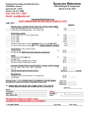 Fillable Online Equipment Orderform Fax Email Print Pdffiller