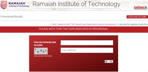 MSRIT 1st Sem Regular Results 2024 Download Marksheet UG, PG @msrit.edu