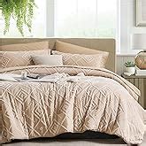 Amazon Ellewins Khaki King Size Comforter Set Piece Tufted Bed