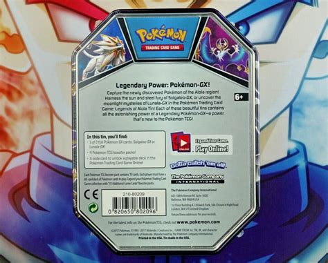 Pokemon TCG Sun Moon Legends Of Alola Solgaleo GX Tin 2017