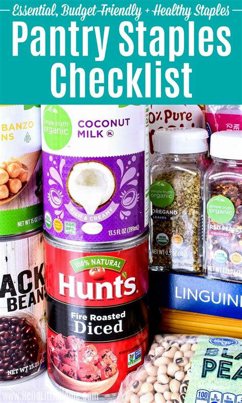 Pantry Staples Essentials For Cooking Easy Meals Hello Little Home