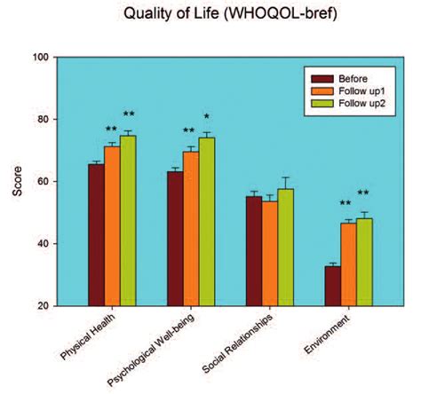 Quality Of Life Whoqol Bref Before And After House Upgrading Follow