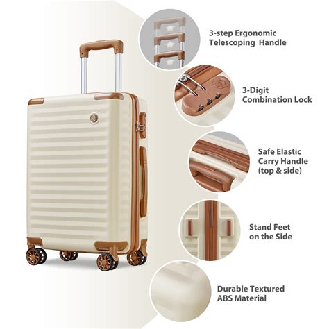 Snapklik.com : Joyway Carry On Suitcase 20 Inch,Hardside Travel Carry