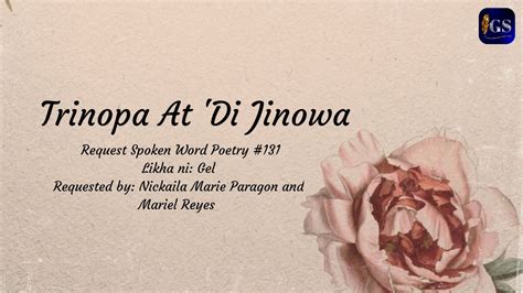 TRINOPA AT DI JINOWA Request Spoken Word Poetry I Gel Stories