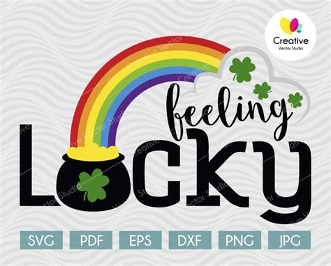 Feeling Lucky Svg Png Dxf Cut File Creative Vector Studio