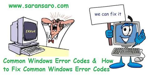 Common Windows Error Codes And How To Fix Common Windows Error Codes Error Code Coding Fix It