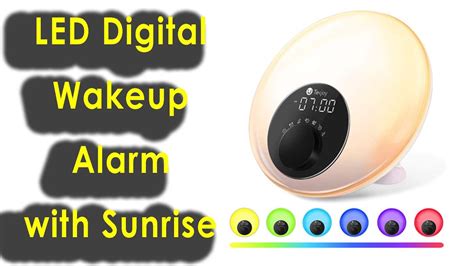 Sunrise Alarm Clock Led Digital Wakeup Alarm With Sunrise Youtube