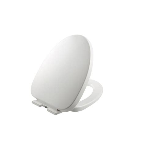 Glacier Bay Elongated Closed Front White Plastic Bidet Toilet Seat With