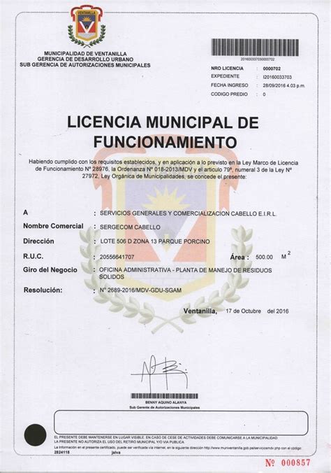 Autorizaciones Y Permisos SERGECOM