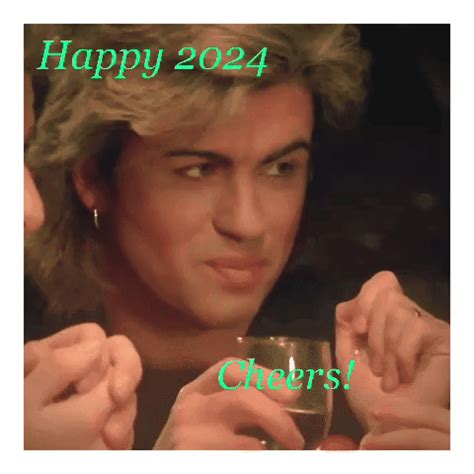 George Michael Happy New Year 2024 Wishes GIF - George michael Happy ...