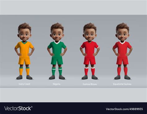 Africa tournament 2023 group a team uniform Vector Image