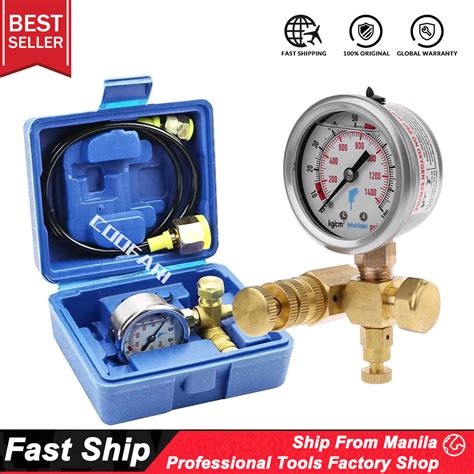 Pressure Gauges Kit Nitrogen Gas Charging Hydraulic Breaker Hammer