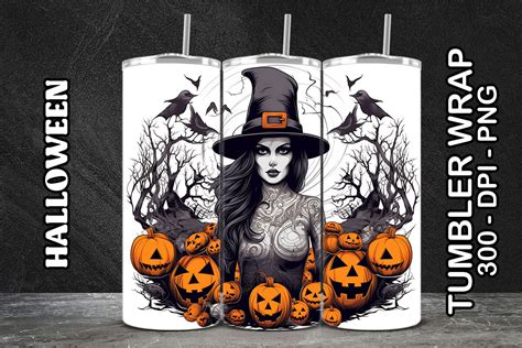 Halloween Tumbler Wrap (13) Graphic by SummerPrints · Creative Fabrica