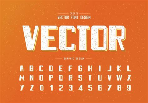 Texture Bold Font And Alphabet Vector Typeface And Number Design