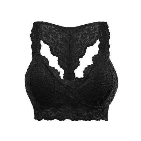 Hesxuno Plus Size Sexy Lingerie For Women Sexy Women Plus Size Vest Crop Wire Free Bra Lace