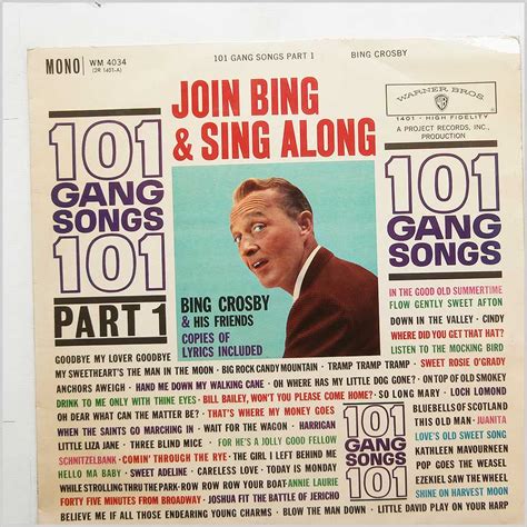 Bing Crosby Sing Along Vinyl Records Lp Cd On Cdandlp