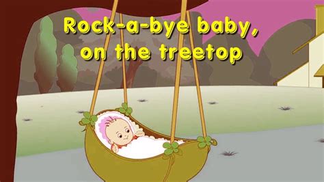 Rock A Bye Baby Popular English Nursery Rhymes With Lyrics Youtube