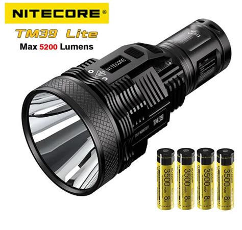 NITECORE TM39 Lite Flashlight OLED Screen SBT 90 GEN2 LED 5200LM Beam