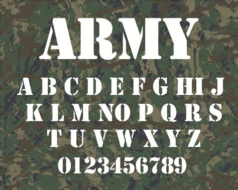 Military Stencil Font Ttf Svg Military Font Army Font Military Etsy Uk