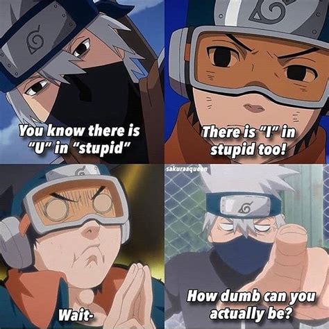 Obito and Kakashi | Funny naruto memes, Anime memes funny, Naruto funny