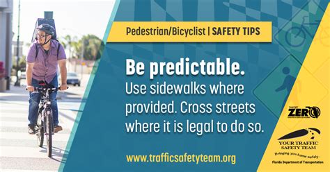 Pedestrian And Bicyclist Safety Tips Jacksonville Fl Fdot D2 Ctst